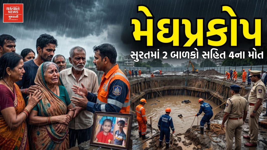 4 people including two children die due to heavy rain in Surat